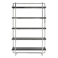 Reza Shelf - Black/Chrome -LOVESE Furniture Shop 010131483 16097.1690285951.386.513 1