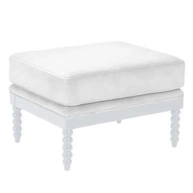Spindle Ottoman - High Gloss White 1 Spindle Ottoman - High Gloss White