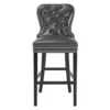 Charlotte Leather Stool - Espresso