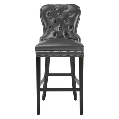 Charlotte Leather Stool - Espresso 1 Charlotte Leather Stool - Espresso