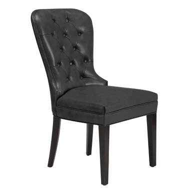 Charlotte Leather Dining Chair - Espresso 1 Charlotte Leather Dining Chair - Espresso