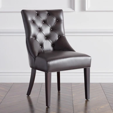 Nottingham Leather Dining Chair - Espresso 6 Nottingham Leather Dining Chair - Espresso - Image 6