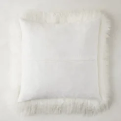 Mongolian Pillow 22" - White