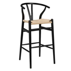 Tia Bar Stool - Black/Natural