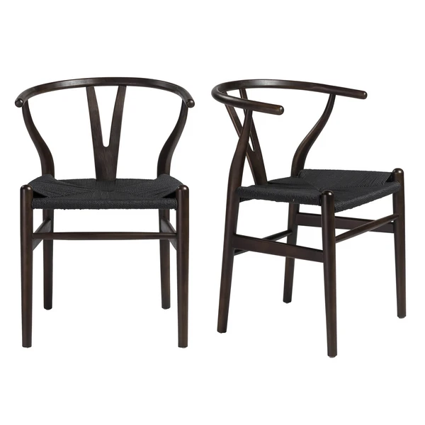 Tia Dining Chair Walnut/Black - Set Of 2 1 Tia Dining Chair Walnut/Black - Set Of 2