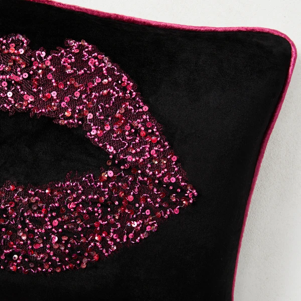 Kiss Lumbar Pillow - Fuchsia 3 Kiss Lumbar Pillow - Fuchsia - Image 3