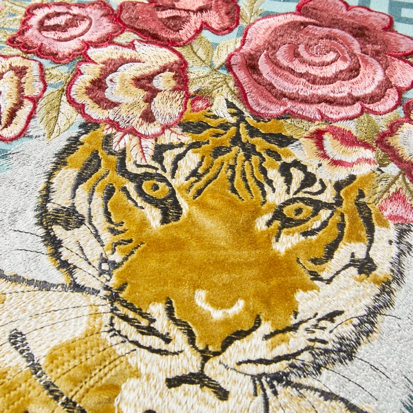 Jungle Queen Pillow 22" - Cerulean 4 Jungle Queen Pillow 22" - Cerulean - Image 4