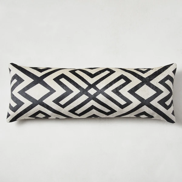 Nikki Chu - Kenya Lumbar Pillow - Charcoal 2 Nikki Chu - Kenya Lumbar Pillow - Charcoal - Image 2