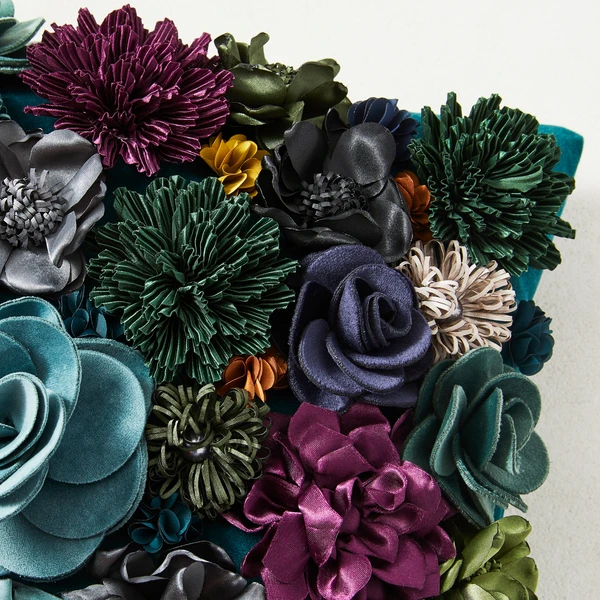 Posy Lumbar Pillow - Cerulean 3 Posy Lumbar Pillow - Cerulean - Image 3