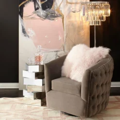 Mongolian Pillow 22" - Blush -LOVESE Furniture Shop webimage 040936538 rv2 jpg 1