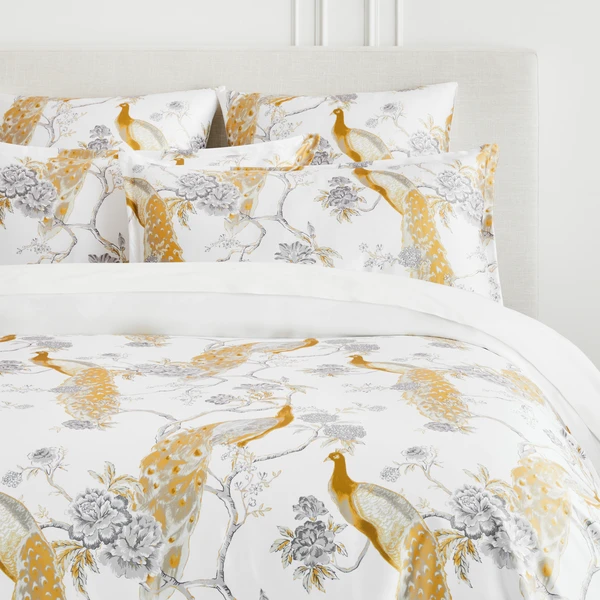 Pavo Bedding - Ivory/Gold 1 Pavo Bedding - Ivory/Gold