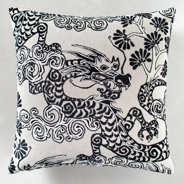 Dragon Pillow 22" - Black 2 Dragon Pillow 22" - Black - Image 2