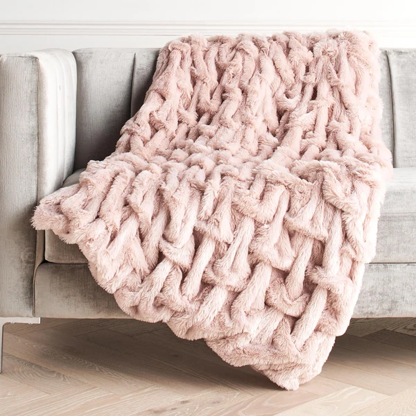 Oslo Throw - Blush 1 Oslo Throw - Blush