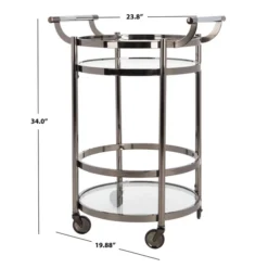Sierra Bar Cart - Gunmetal -LOVESE Furniture Shop webimage 070126007 3 jpg