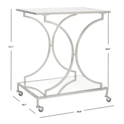 Arden Bar Cart - Silver 8 Arden Bar Cart - Silver -LOVESE Furniture Shop webimage 070126098 DIM