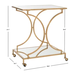 Arden Bar Cart - Gold -LOVESE Furniture Shop webimage 070126099 DIM