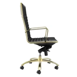 Darby High Back Office Chair - Black/Gold -LOVESE Furniture Shop webimage 120121155 2 jpg