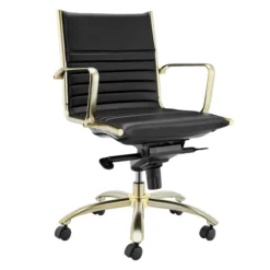 Darby Low Back Office Chair - Black/Gold -LOVESE Furniture Shop webimage 120171407 1 jpg