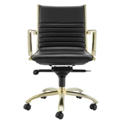 Darby Low Back Office Chair - Black/Gold -LOVESE Furniture Shop webimage 120171407 2 jpg