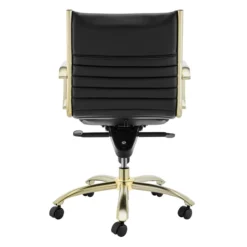 Darby Low Back Office Chair - Black/Gold -LOVESE Furniture Shop webimage 120171407 5 jpg