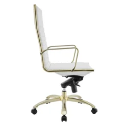 Darby High Back Office Chair - White/Gold -LOVESE Furniture Shop webimage 120174437 3 jpg