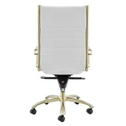 Darby High Back Office Chair - White/Gold -LOVESE Furniture Shop webimage 120174437 5 jpg