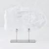 Selenite Slab On Metal Stand