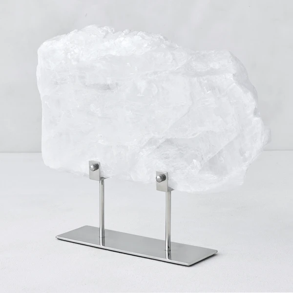Selenite Slab On Metal Stand 2 Selenite Slab On Metal Stand - Image 2