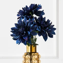 Blue Open Dahlia - Set Of 3