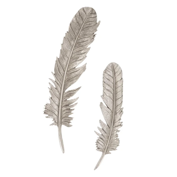 Feather Wall Decor - Set Of 2 1 Feather Wall Decor - Set Of 2