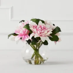 Dahlia In Glass - Blush