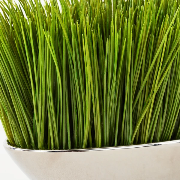 Faux Grass In Silver Pot 4 Faux Grass In Silver Pot - Image 4