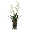 Faux Oncidium In Glass