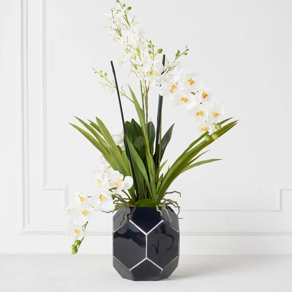 Orchids In Glass Bowl 16 Orchids In Glass Bowl - Image 16