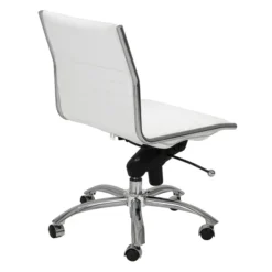 Darby Low Back Desk Chair - White/Chrome -LOVESE Furniture Shop webimage 603178951 3 jpg
