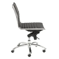 Darby Low Back Office Chair - Black/Chrome -LOVESE Furniture Shop webimage 603762472 2 jpg