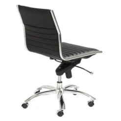 Darby Low Back Office Chair - Black/Chrome -LOVESE Furniture Shop webimage 603762472 3 jpg