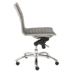 Darby Low Back Office Chair - Grey/Chrome -LOVESE Furniture Shop webimage 603897019 2 jpg
