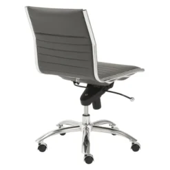 Darby Low Back Office Chair - Grey/Chrome -LOVESE Furniture Shop webimage 603897019 3 jpg