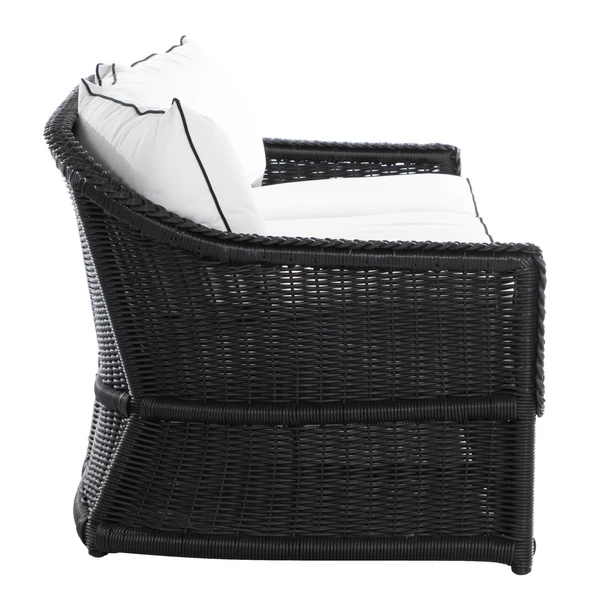 Emilia Ebony Sofa - White/Black 3 Emilia Ebony Sofa - White/Black - Image 3