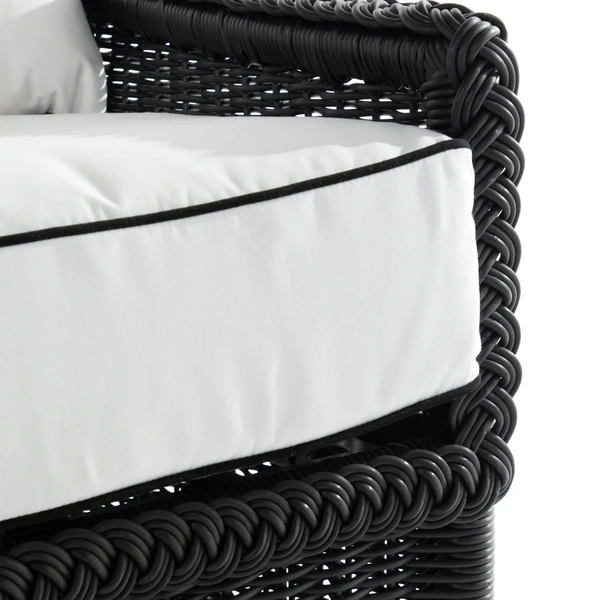 Emilia Ebony Sofa - White/Black 6 Emilia Ebony Sofa - White/Black - Image 6