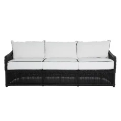 Emilia Ebony Sofa - White/Black