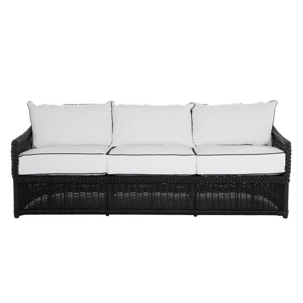 Emilia Ebony Sofa - White/Black 1 Emilia Ebony Sofa - White/Black