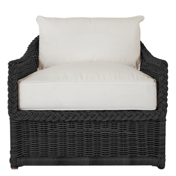 Emilia Ebony Lounge Chair - White 2 Emilia Ebony Lounge Chair - White - Image 2