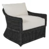Emilia Ebony Lounge Chair - White