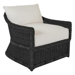 Emilia Ebony Lounge Chair - White
