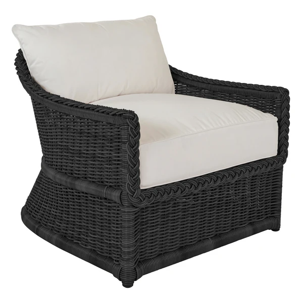 Emilia Ebony Lounge Chair - White 1 Emilia Ebony Lounge Chair - White