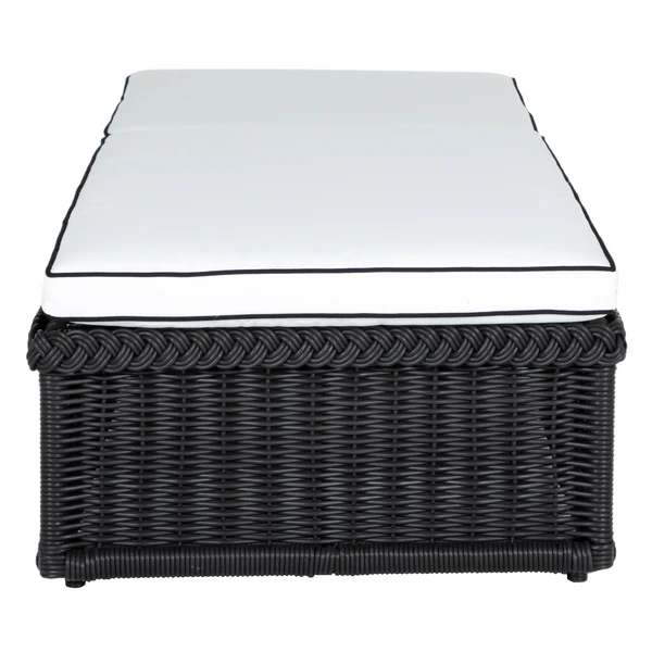 Emilia Ebony Chaise - White/Black 8 Emilia Ebony Chaise - White/Black - Image 8