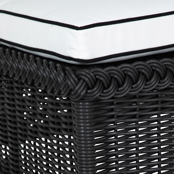 Emilia Ebony Chaise - White/Black 9 Emilia Ebony Chaise - White/Black - Image 9