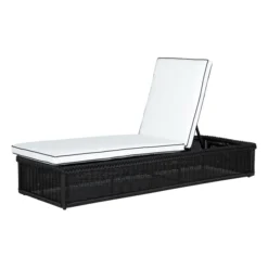 Emilia Ebony Chaise - White/Black